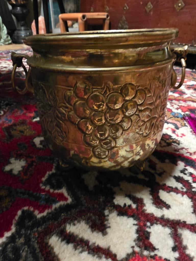 Antiek koper  grape  druiven ranken met oren, Antiek en Kunst, Antiek | Koper en Brons, Ophalen of Verzenden