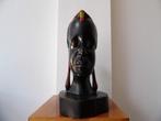 Sixties groot Beeld Afrikaanse Vrouw, hout/zwart, Ophalen of Verzenden