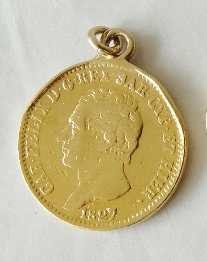 Goud 20 Lire Carlo Felice Sardinië-Italië 1827 munt Felix, Postzegels en Munten, Munten | Europa | Niet-Euromunten, Losse munt