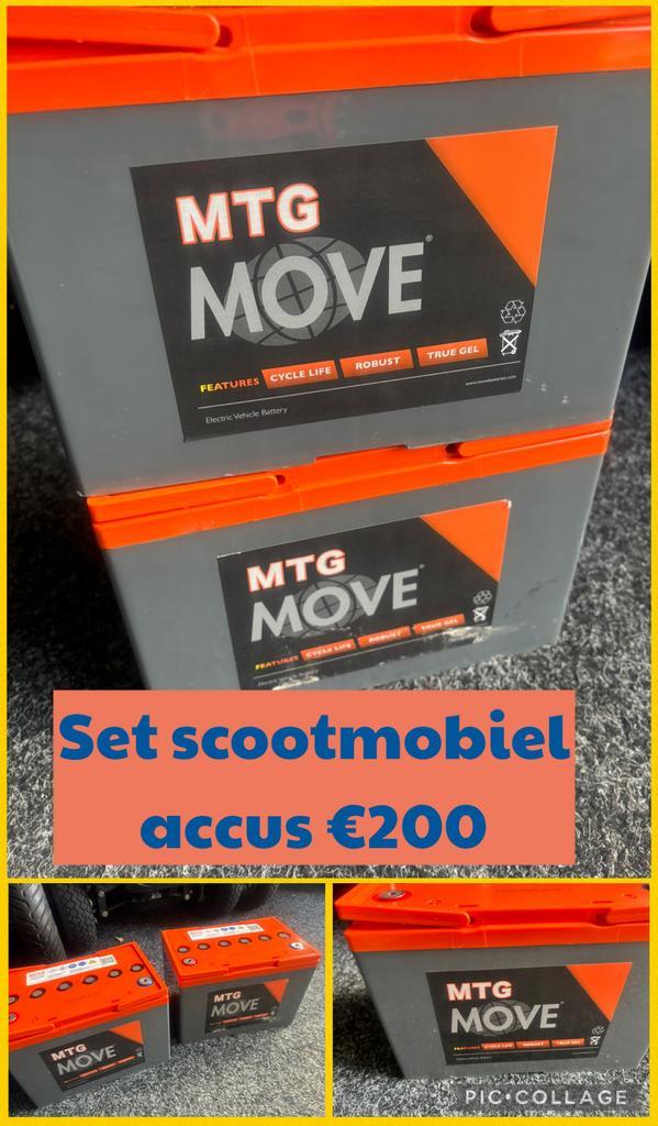 Set Accus voor in de Scootmobiel, Diversen, Verpleegmiddelen, Zo goed als nieuw, Ophalen of Verzenden