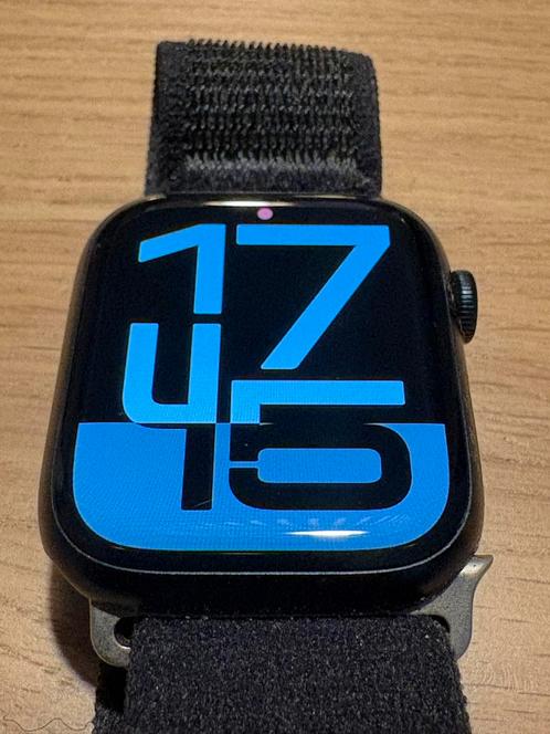 Apple Watch Series 9 - 45mm - Zwart - 4G/LTE, Sieraden, Tassen en Uiterlijk, Sporthorloges, Zo goed als nieuw, iOS, Zwart, Afstand