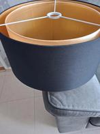 Zwarte Lampenkap met Gouden Binnenkant, Ophalen, 25 tot 50 cm, Zwart, Rond