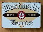 Westmalle Trappist  Reclamebord - 30 bij 20 cm, Verzamelen, Biermerken, Ophalen of Verzenden, Gebruikt, Reclamebord, Plaat of Schild