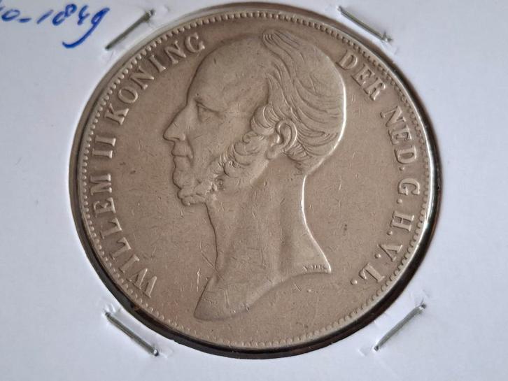 Rijksdaalder 1845 - Willem II (positie a) Top kwaliteit, Postzegels en Munten, Munten | Nederland, Losse munt, 2½ gulden, Koning Willem II