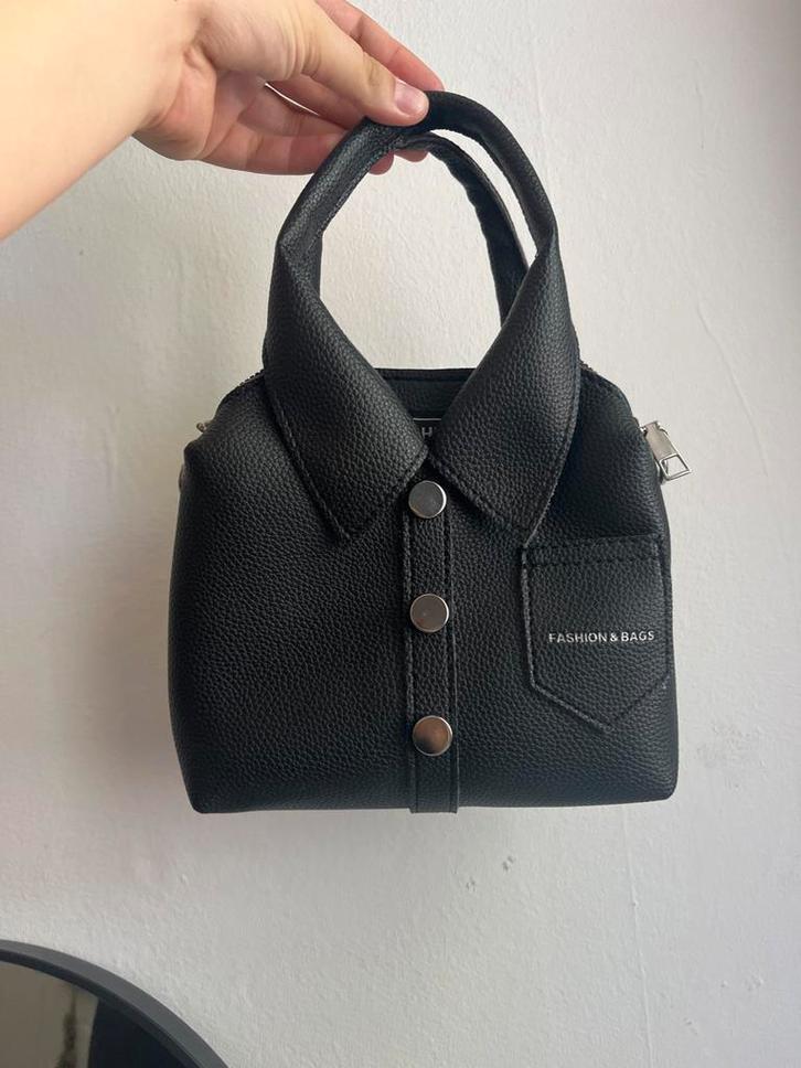 Zwarte Overhemd Handtas, Sieraden, Tassen en Uiterlijk, Tassen | Damestassen, Nieuw, Handtas, Zwart, Ophalen