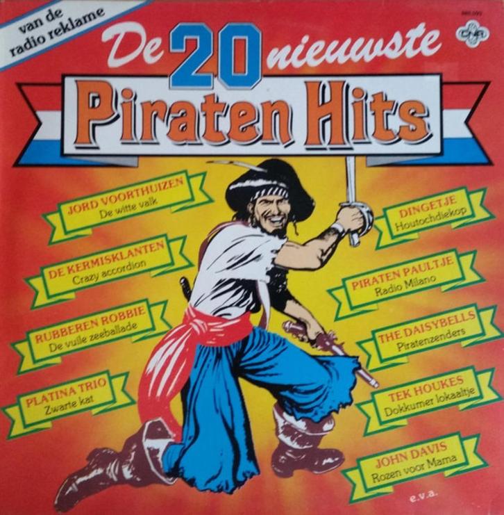 LP - De 20 Nieuwste Piraten Hits, Cd's en Dvd's, Vinyl | Nederlandstalig, Zo goed als nieuw, Levenslied of Smartlap, 12 inch, Ophalen of Verzenden