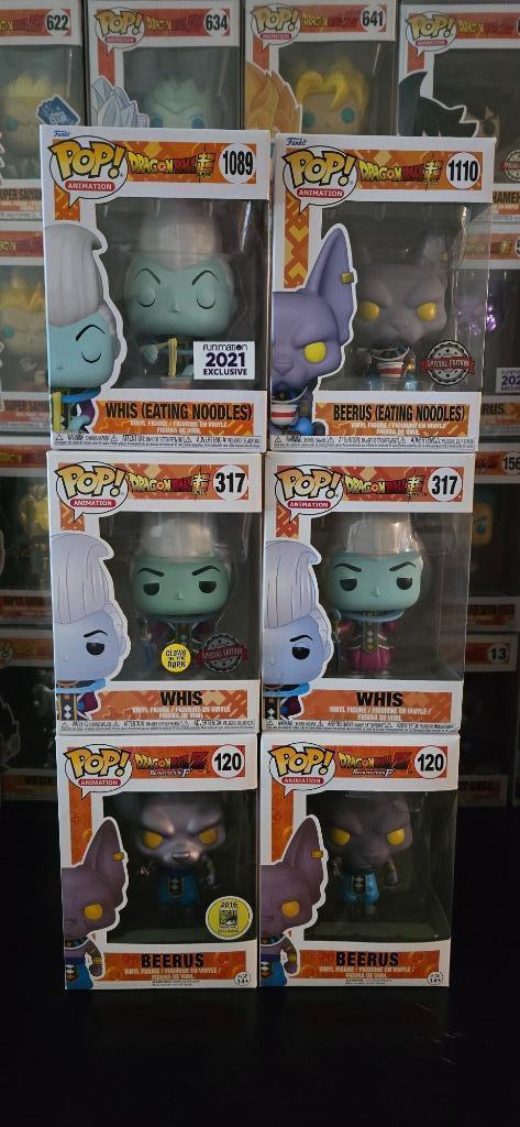 Funko Pop Dragon Ball - Whis & Beerus, Verzamelen, Poppetjes en Figuurtjes, Zo goed als nieuw, Ophalen of Verzenden