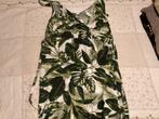 Groene jurk met bladerprint, maat XL, Kleding | Dames, Jurken, Maat 46/48 (XL) of groter, Ophalen of Verzenden, Zo goed als nieuw
