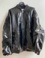 GOLD AND SILVER zwart lakleren bomberjack mt TU