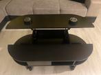 Zwarte Design Salontafel met Opbergruimte & Wielen, Overige materialen, 100 tot 150 cm, Zo goed als nieuw, Minder dan 50 cm