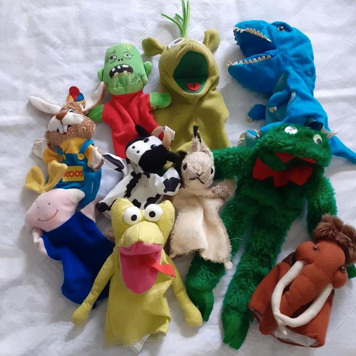 Zachte handpoppen poppenkastpoppen ( C ), Verzamelen, Poppen, Zo goed als nieuw, Pop, Ophalen of Verzenden