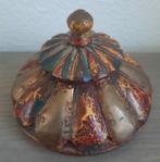 oud houten sierpotje met messing beslag, Antiek en Kunst, Ophalen of Verzenden
