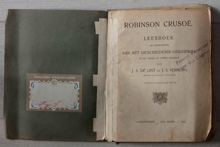 (nr.236) Leesboekje "Robinson Crusoë" (1913), Antiek en Kunst, Antiek | Boeken en Bijbels, Ophalen