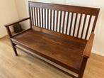 Antieke houten bank in missiestijl., Ophalen
