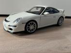 Porsche 997 GT3 wit Autoart 1:18, Ophalen of Verzenden, Zo goed als nieuw, Auto, Autoart