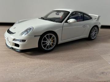 Porsche 997 GT3 wit Autoart 1:18 beschikbaar voor biedingen