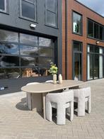 Ovalen Eettafel Japandi Stijl, 100 tot 150 cm, Ophalen of Verzenden, Vijf personen of meer, Ovaal