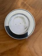 Vintage zilveren pasfotolijstje met metalen rand en glas 7,5, Antiek en Kunst, Ophalen of Verzenden, Zilver