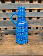 Vintage Vaas VEB Haldensleben Duitsland, Huis en Inrichting, Gebruikt, 50 tot 75 cm, Blauw, Aardewerk of Porselein