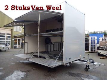 Van Weel VW3500 2 As Wipkar - Tandem as Aanhangwagen Geslote beschikbaar voor biedingen