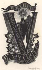 0403 Ex Libris Nederland : Cor de Wolff, 1939, Antiek en Kunst, Kunst | Etsen en Gravures, Verzenden