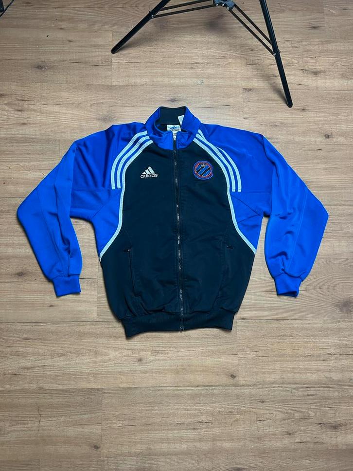 Club Brugge - Trainingsjas - Large, Kleding | Heren, Sportkleding, Zo goed als nieuw, Voetbal, Maat 52/54 (L), Blauw, Verzenden