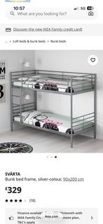 Nieuw IKEA SVARTA stapelbed 2 persoons, Ophalen, 90 cm, Zwart, 200 cm