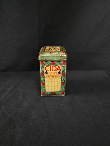 Oud antiek blikje, Cida Cacao, mooie staat, hoogte 10 cm beschikbaar voor biedingen