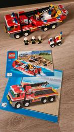 Lego City 7213 Off-road Brandweerwagen & Brandweerboot, Ophalen of Verzenden, Gebruikt, Complete set, Lego