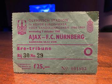 Ajax - Nürnberg 1968 Ticket beschikbaar voor biedingen
