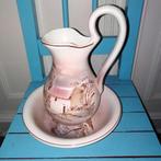 lampetstel kommetje en kannetje met landelijk tafereel, Huis en Inrichting, Woonaccessoires | Overige, Ophalen, Gebruikt