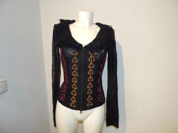 Save the Queen vintage vestje rits kleur stiksels S beschikbaar voor biedingen