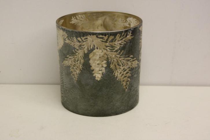 Waxinelichthouder groot robijnbruin met decoratie. Nieuw., Huis en Inrichting, Woonaccessoires | Kandelaars en Kaarsen, Nieuw