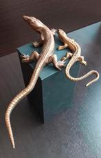 Bronzen set twee hagedis, Antiek en Kunst, Ophalen of Verzenden, Brons