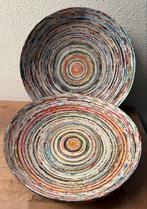 Twee Fairtrade schalen van recycled papier Vietnam, Overige materialen, Schaal, Rond, Nieuw
