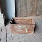 Stoere brocante oude ijzeren bak kist 2 handgreepjes Etage3, Gebruikt, ., Ophalen of Verzenden, .