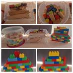 Houten treinset (ikea) en blokken. LEGO Duplo blokken, Kinderen en Baby's, Ophalen of Verzenden, Zo goed als nieuw