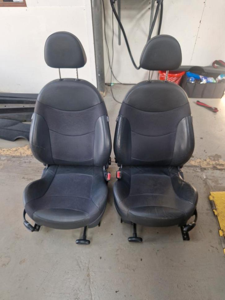 Mini Cooper R50-R53 Halfleder Stoelen Set +verwarming, Auto-onderdelen, Interieur en Bekleding, Mini, Gebruikt, Ophalen