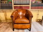 SCHAPENLEREN CLUB FAUTEUIL LIVERPOOL IN COGNAC SCHAAPSLEDER, Ophalen of Verzenden, Nieuw, Leer, 75 tot 100 cm