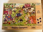 HOP puzzel - Happy Campers, Hobby en Vrije tijd, Denksport en Puzzels, Ophalen of Verzenden, 500 t/m 1500 stukjes, Zo goed als nieuw