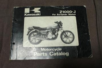 Kawasaki Z1000-J 1981 motorcycle parts catalog Z1000 J1 J2 beschikbaar voor biedingen