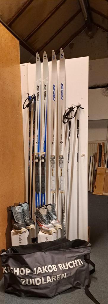 Langlauf ski's compleet met toebehoren, Sport en Fitness, Skiën en Langlaufen, Gebruikt, Ski's, Langlaufen, Fischer, 160 tot 180 cm