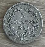 5 cent 1855 Willem III, Postzegels en Munten, Munten | Nederland, Ophalen, Koning Willem III, Zilver, Losse munt