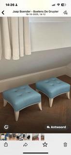 Piet Boon leren krukjes, Huis en Inrichting, Minder dan 50 cm, Vierkant, Leer, Ophalen of Verzenden