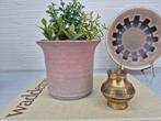 Roze vintage bloempot. Aardewerk potje., ., Rond, Ophalen of Verzenden, .