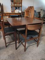 set Vintage tafel met 3 stoelen, Ophalen of Verzenden