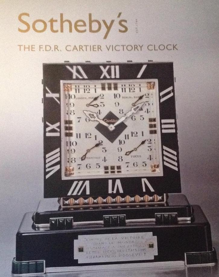 Victory Clock klok Cartier  President Roosevelt USA, Boeken, Catalogussen en Folders, Zo goed als nieuw, Catalogus, Ophalen of Verzenden