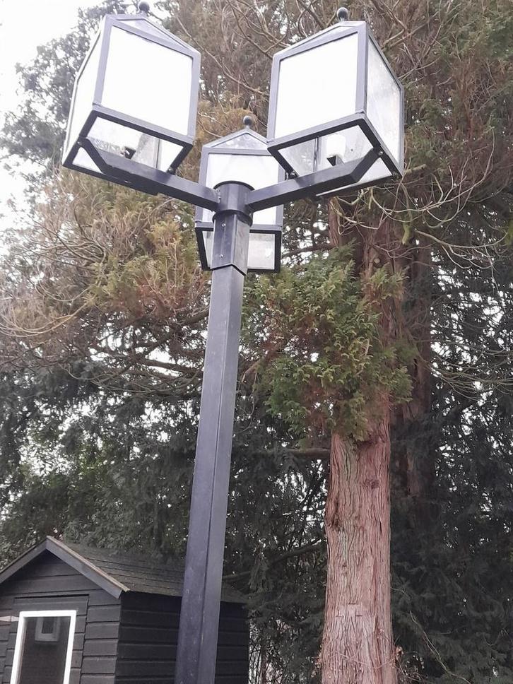 SMEEDIJZEREN LANTAARNPAAL, Huis en Inrichting, Lampen | Overige, Gebruikt, Ophalen