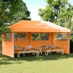 Partytent 580x292cm inklapbaar pop-up met 3 zijwanden oranje, Verzenden, Partytent, Minder dan 4 meter, Nieuw