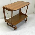 Jaren 50/60 vintage midcentury serveerwagen/audiomeubel bar, Ophalen, Overige materialen, Gebruikt, 55 tot 75 cm